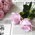 thumbnail image 5 of Ukeler Pink Artificial Rose Flowers 12 Pcs Blossom Rose Flowers Real Touch Silk Faux Roses with Stem Rose Bouquets for Home Decoration Wedding Party Garden Floral Decor Valentine's Day Gift, 5 of 7