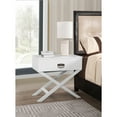 thumbnail image 6 of Xavier 1-Drawer White Nightstand (25"H x 16"W x 27"D), 6 of 6