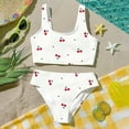 thumbnail image 2 of Kogui Teen Girl Bikini Sets Girls Bathing Suit Casual Color-Block Adjustable Straps Bikini Sets Girls Two Piece Swimsuits Girls' Swimwear Size 9-10 (White,9-10 Years), 2 of 5