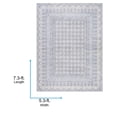thumbnail image 6 of Livabliss x Our PNW Home Rainier Cottage Border Washable Area Rug, 5'3" x 7'3", White/Pale Blue, 6 of 11
