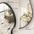 thumbnail image 4 of GODCHAR Asymmetrical Mirror 36"x24" Bathroom Vanity Irregular Wall Black Framed, 4 of 9