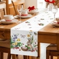 thumbnail image 5 of Spring Easter Table Runner 48 Inches Long Farmhouse Dress Scarves, Country Bunny Chick Floral Butterflies Watercolor Dining Tablerunner for Coffee Table/Kitchen Island/Party Décor, 13" x 48", 5 of 8