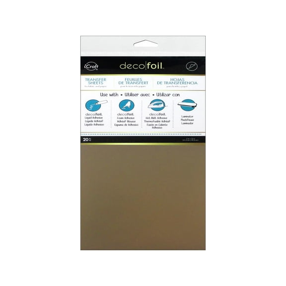 iCraft Deco Foil Transfer 6x12 Rose Gold 20pc