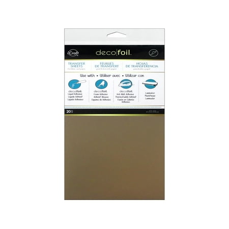 UPC: 0000943251163 | iCraft Deco Foil Transfer 6×12 Rose Gold 20pc