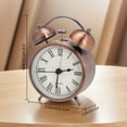 thumbnail image 6 of REGALWOVEN Vintage Mechanical Alarm Clock, Durable Metal Casing, Nightlight, Ideal for Bedroom Nightstand Luminous Numeral Clock Face 3.3"L x 1.9"W x 4.9"H, 6 of 6