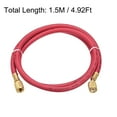 thumbnail image 2 of Unique Bargains 1.5m 1/4 SAE Thread Connector 800PSI Refrigeration Charging Hose Tube Red, 2 of 4