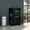 Black, variant on Engineered Wood Bar Cart with Two Side Shelves | Suitable for Mixing and Serving Drinks | Creates an Impressive Display