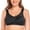 Black, variant on Women's Wireless Minimizer Plus Size Sleep Unlined Full Coverage Lace Bra 40DDD