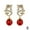 Transparent red, variant on 2024 New Dragon Hanging Bead Earrings Multi-Color Pearls Sales Dangle Drop F0L4