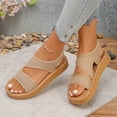 thumbnail image 6 of Womans Sandles Oofos Recovery Sandals Women Fashion Women Casual Round Head Sandals Comfy Beach Casual Shoes Yellow, 6 of 9