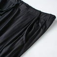 thumbnail image 6 of Men Cotton Pajama Pants Lightweight Soft Pj Trouser Bottoms Casual Lounge Pants with Pocket Size 3XL Black, 6 of 7