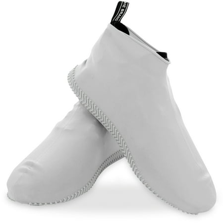 

BAYI - Shoe Covers Waterproof Work Boots Cover Reusable Boot & Shoe Rain Silicone Protector Non-Slip Non-toxic Stretchable Multi Use (S White)