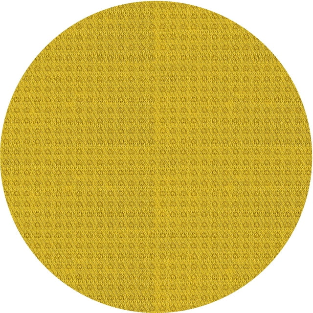 Ahgly Company Tapis Rond Lavable en Machine Intérieur Transitionnel Orange Or, 5 Pieds Rond