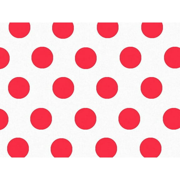 Pack Of 120, Bright Red Polka Dot Tissue Paper 20" X 30" Half Ream Tissue Prints For Packaging, Made in USA, 100% Recycled