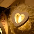 thumbnail image 4 of LINLIN Wooden Heart String Lights, Heart Shaped Fairy Lights 20 LED 2.2M Battery Operated Outdoor Garden Lights for Wedding Bedroom Festival Decoration, 4 of 7