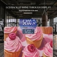 thumbnail image 3 of Bathroom Scale, Highly Accurate Digital Body Scale,Precisely Measures Weight up to 400 lbs-Cupcakes With Pink Frosting And Raspberries On Top, 3 of 4