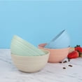 thumbnail image 6 of Eco-Friendly Wheat Straw Bowls, 4.7"x2.4" Microwave Safe Salad Pasta Dishes, BPA-Free Plastic Dinnerware Set, Lightweight Unbreakable For Camping Office Dorms (Beige), 6 of 6