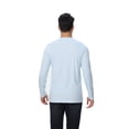 thumbnail image 5 of Zfeel Men Long Sleeve Poly T-Shirt, Pure Dry Fit High Performance Crewneck Tee, Light Blue, S, 5 of 5