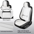 thumbnail image 4 of Car Seat Covers Full Set Fit for Dodge Ram 1500 2002-2026,Faux Leather Waterproof Breathable Anti‑Slip Seat Protectors with Lumbar Support, Black&White, 4 of 7