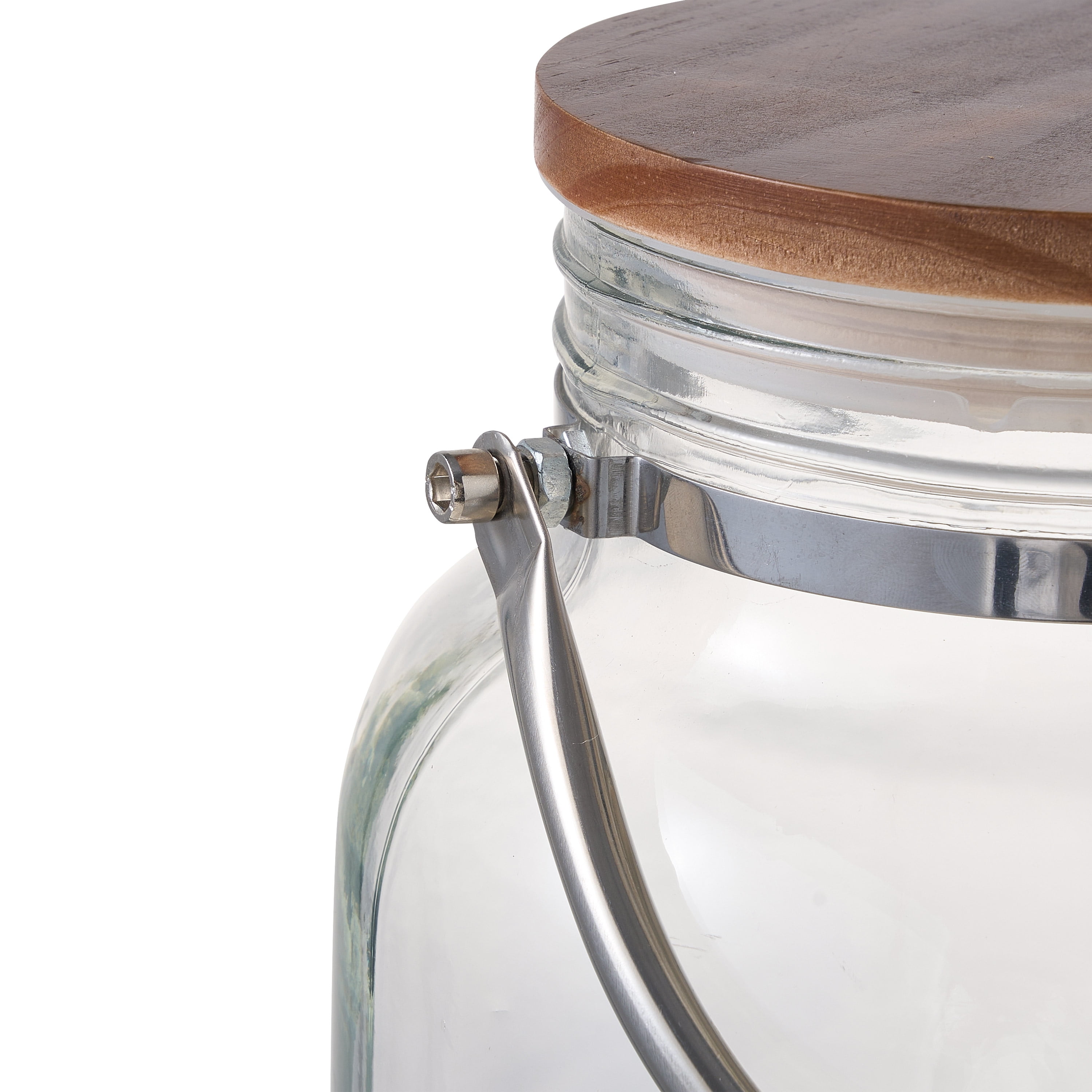 Better Homes & Gardens Glass 1.5 Gallon Beverage Dispenser with Wood Lid