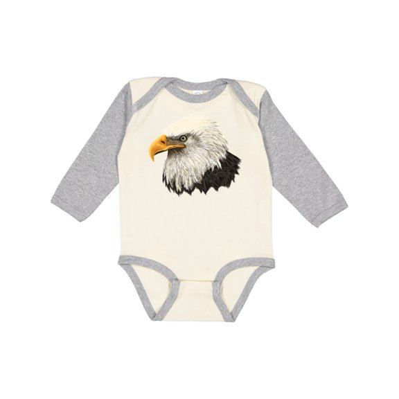 Inktastic Bald Eagle Boys or Girls Long Sleeve Baby Bodysuit