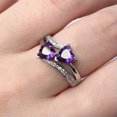 thumbnail image 5 of K-KED Cute 925 Silver Heart Delicate Jewelry Ring Gifts for Women Wedding Party Rings Size 6-10-#1-6, 5 of 9