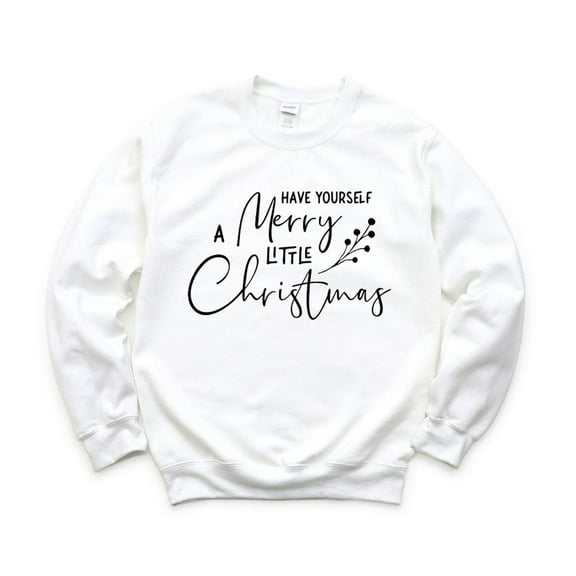 Have Yourself A Merry Little Christmas Berries Sweatshirt Color: White Size: SMALL