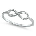 thumbnail image 4 of Women's Elegant Infinity Ring .925 Sterling Silver Band Jewelry Female Male Unisex Size 4, 4 of 4
