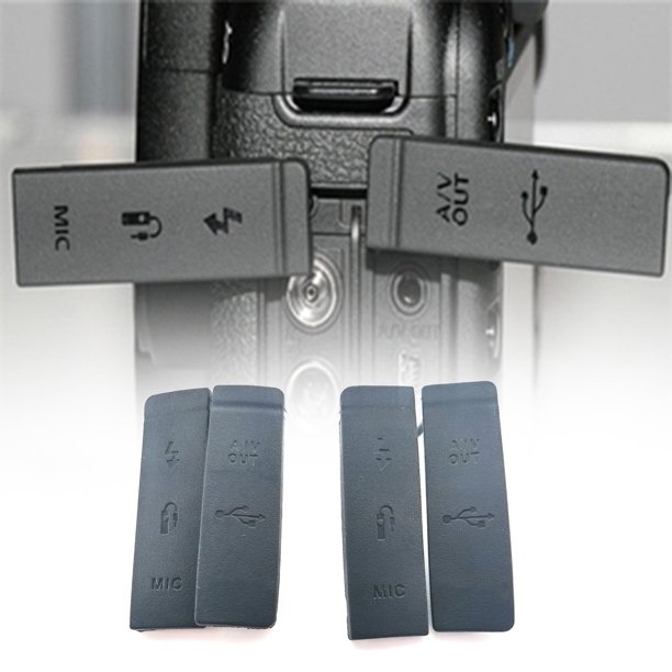 SUSUchens - Tapa de puerta USB a prueba de polvo, piezas de reparación profesionales, repuesto de tapa de goma para cámara digital, entrada de CC/salida de vídeo, para Canon 5D2, 5D3, 50D,