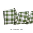 thumbnail image 3 of Fall Plaid Wired Edge Ribbon 2.46 Inch Wide, Thanksgiving Harvest Checkered Ribbon Roll for Gift Wrapping Wreath DIY Craft Halloween Fall Home Party Decoration, 3 of 6