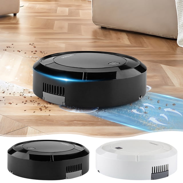 Xihbxyly Robot Aspirador Inteligente con Barrido, Potente Succión, Carga Usb, Diseño Ligero, Limpieza Automática, Succión de 1000 Pa, Construcción de Plástico, Batería de Larga Duración, Capacidad de