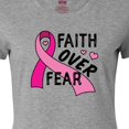 thumbnail image 4 of Inktastic Breast Cancer Awareness Faith over Fear Women's T-Shirt, 4 of 5