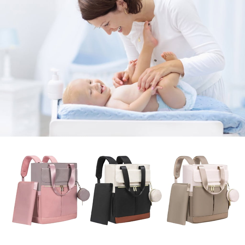 Lightweight Tear Resistant Diaper Bag With Quick Access Pockets Shoulder Strap