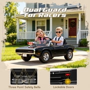 iYofe 24V 2 Seater Licensed 1970 Dodge Charger R/T Powered Ride on Cars, Kids Electric Toys Car with Remote Control, 4 Wheels Spring Suspension, Black