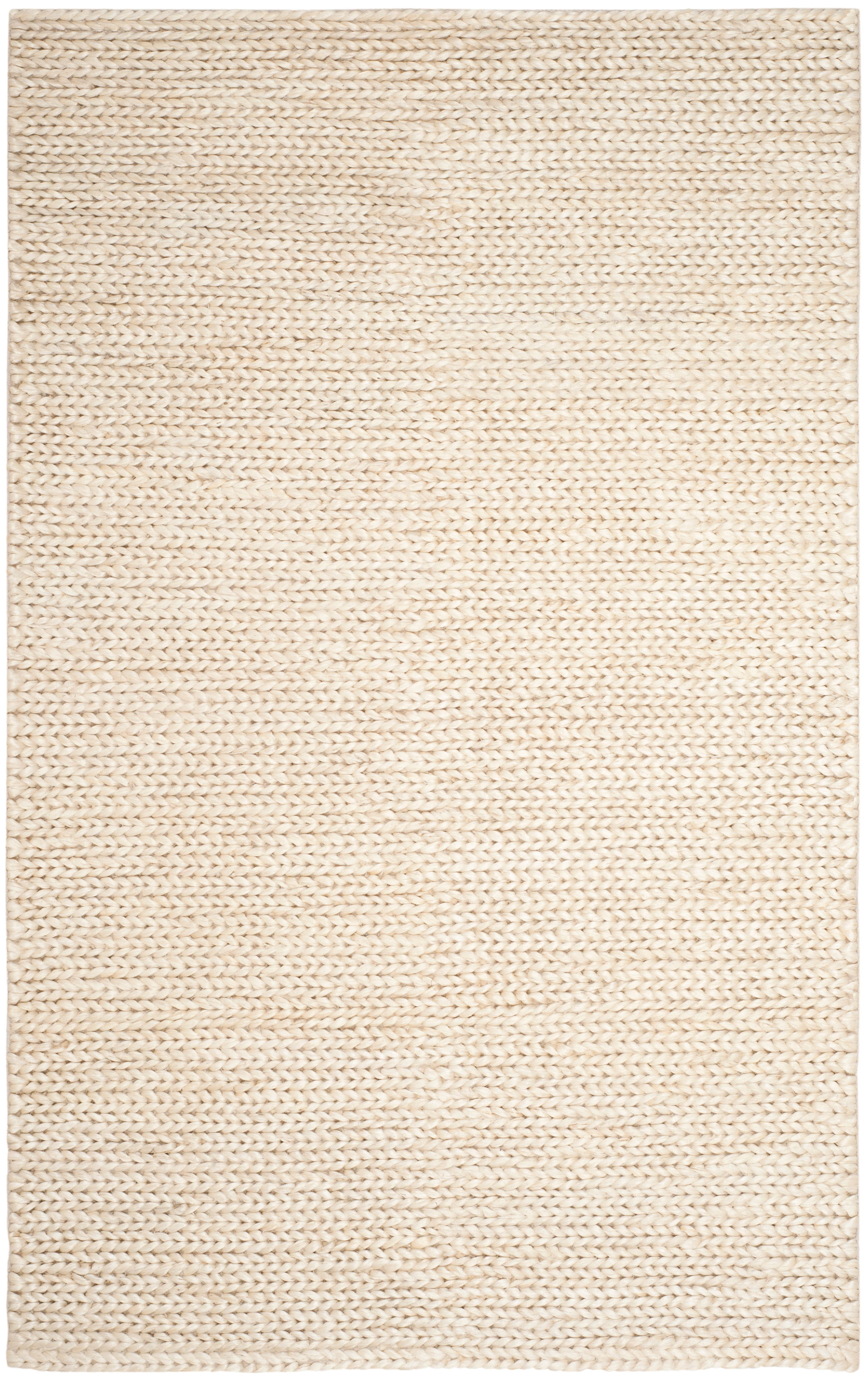 SAFAVIEH Natural Fiber Robbie Braided Jute Area Rug, Ivory, 6' x 9'