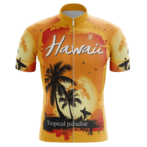 Hawaii Orange Maillot de Cyclisme pour Hommes - 5TG