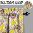 thumbnail image 5 of Rustic Wildflower Curtains 36 Inch - 3 Panel Farmhouse Bohemian Set with Vintage Floral Design, Rod Pocket Kitchen Window Drapes for Cottage Decor, 5 of 6