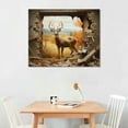 thumbnail image 2 of ARISTURING Farmhouse Deer Wall Art Rustic Country Deer Canvas Poster Print Artwork Vintage Wild Animal Picture Painting Wall Decor for Home Bathroom Bedroom Workplace Nursery, 2 of 4