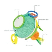 Infantino Busy Lil Soft Sensory Toy Ball with Activities for Babies 6-12 Months, Multicolor Fruits & Veggies
