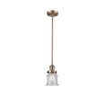 thumbnail image 1 of Innovations Lighting 201S-AC-G184S-LED Small Canton-3.5W 1 LED Mini Pendant in Industrial Style-6.5 Inches Wide by 10 Inches High   Antique Copper Finish with Seedy Glass, 1 of 1