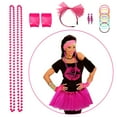 thumbnail image 6 of 80s Costume Accessories for Women, T-Shirt Fanny Pack Headband Earring Necklace Gloves Legwarmers Party Accessories For Women, 6 of 9