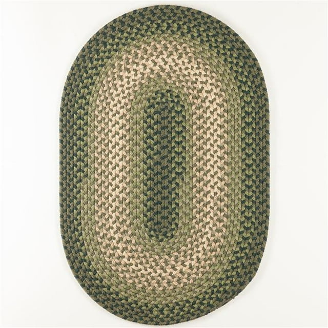 Rhody Rug TR22R120X156 Tapis Ovale Twin River 10 x 13 Pieds, Vert & Multicolore