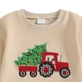 thumbnail image 5 of enyan Toddler Baby Boy Christmas Outfit Newborn Long Sleeve Letter Embroidery Sweatshirt Top Pants Set Fall Clothes Khaki,6-12 Months, 5 of 7