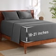 thumbnail image 1 of Juego de Sábanas Bedsure Twin XL GentleSoft Transpirable Gris Oscuro, 1 of 8