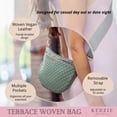 thumbnail image 4 of Kedzie Terrace Woven Crossbody Bag, Green (Women's), 4 of 7