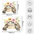 thumbnail image 2 of Ryvnso Turtle Flower Tropical Dish Drying Mat for Kitchen Countertop 18x24 Large Dish Pad Drainer Rack Dish Sink Mats, 2 of 7