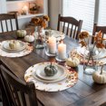 thumbnail image 4 of Autumn Sunflower Round Braided Placemats Set of 1, Rustic Cottagecore Floral Orange Leaf Vine Heat Insulation Place Mats Washable Non-Slip Table Mats for Kitchen Dining Party, 13 Inches, 4 of 9