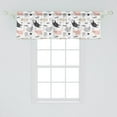 thumbnail image 2 of Ambesonne Pets Window Valance, Cool Cat Meow Animals Doodle, 54" X 18", Beige Pale Pink, 2 of 3