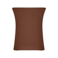 thumbnail image 6 of Womens Strapless Tube Tops Ribbed Hem Fitted Base Tee Off Shoulder Summer Casual Undershirt (M, Coffee), 6 of 7
