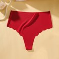 thumbnail image 2 of GEWSEY Seamless High Waisted Underwear for Women Cheeky Underwear Wave Edge No Show Bikini Panties Ribbed Panties (, L), 2 of 4